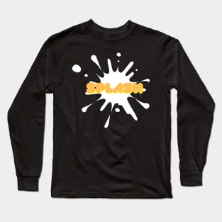 Orange Splash Long Sleeve T-Shirt